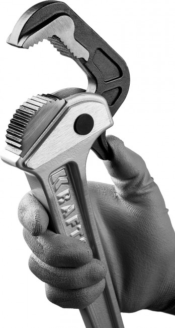Ключ "KRAFTGRIP" трубный быстрозажимной, кованые губки, 1/2" – 1 1/2", KRAFTOOL,  ( 27365-14 )