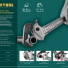 Ключ "KRAFTGRIP" трубный быстрозажимной, кованые губки, 1/2" – 1 1/2", KRAFTOOL,  ( 27365-14 )