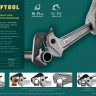 Ключ "KRAFTGRIP" трубный быстрозажимной, кованые губки, 1/2" – 1 1/2", KRAFTOOL,  ( 27365-14 )