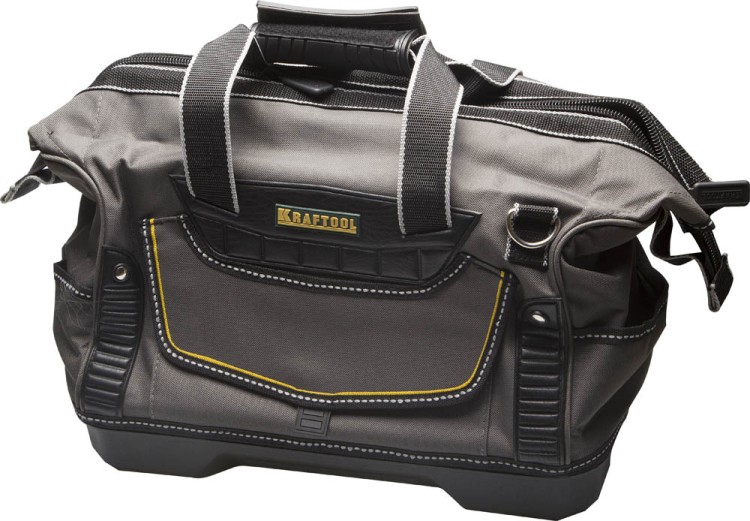 Сумка KRAFTOOL "INDUSTRIE" инструментальная, жесткое пластиковое дно, 18 карманов, длина 38см,  ( 38740-16 )