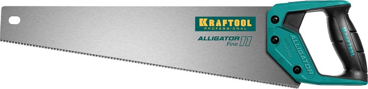 Ножовка для точного реза "Alligator 11", 450 мм, 11 TPI 3D зуб, KRAFTOOL ( 15203-45 )