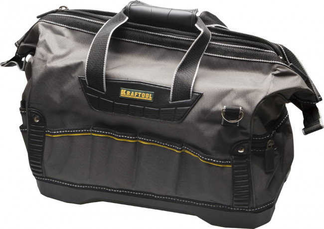 Сумка KRAFTOOL "INDUSTRIE" инструментальная, жесткое пластиковое дно, 20 карманов, длина 45см,  ( 38740-18 )
