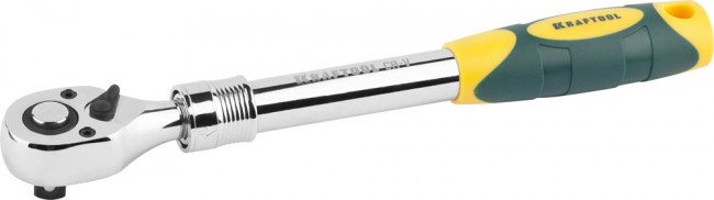 Трещотка для торцовых головок KRAFTOOL "PRO", телескопическая, Сr-V сталь, 72 зубца, 1/2",  ( 27798-1/2 )