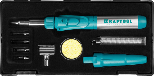 Набор KRAFTOOL "PRO": Паяльник газовый, 3в1, пьезоподжиг, 5 насадок, припой, защитный колпачок, чистка жал, 1300С ( 55503-H10 ) Набор KRAFTOOL "PRO": Паяльник газовый, 3в1, пьезоподжиг, 5 насадок, припой, защитный колпачок, чистка жал, 1300С ( 55503-H10 )