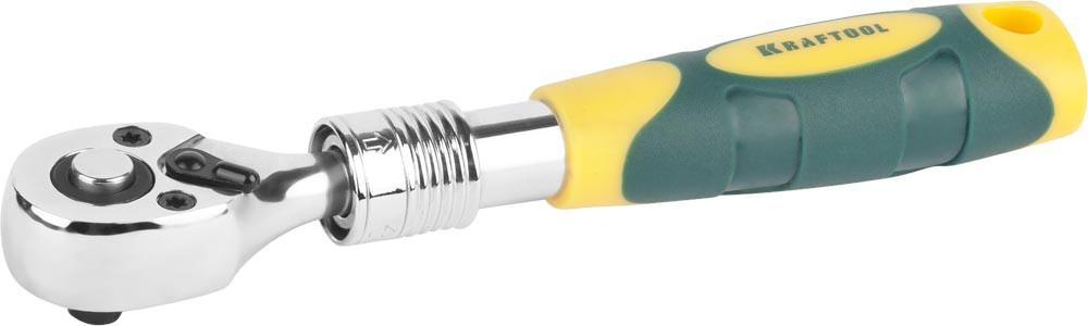 Трещотка для торцовых головок KRAFTOOL "PRO", телескопическая, Сr-V сталь, 72 зубца, 1/4",  ( 27798-1/4 )