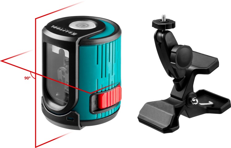 KRAFTOOL CL 20 #5 нивелир лазерный, 20 м, IP54,, точн. +/-0,2 мм/м, держатель, в кейcе,  ( 34700-5 )