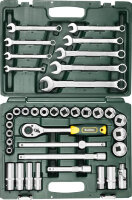 Набор KRAFTOOL "EXPERT QUALITAT": Торцовые головки "SUPER LOCK" с присоединит квадратом, 1/2", 38 предметов,  ( 27886-H38_z02 )