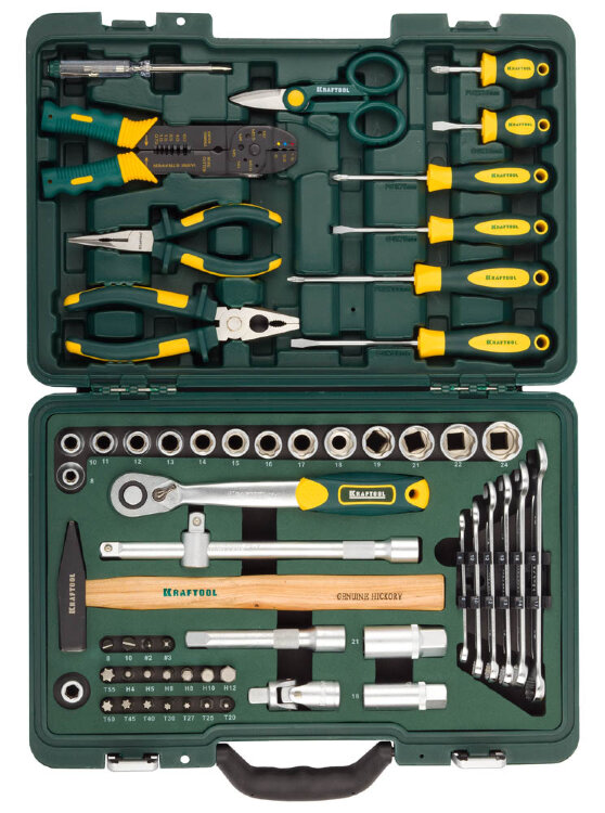 Набор KRAFTOOL "INDUSTRIE" Слесарно-монтажный инструмент, 59 предметов,  ( 27977-H59 )