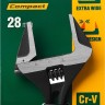 Ключ разводной SlimWide Compact, 120 / 28 мм, KRAFTOOL,  ( 27266-15 )