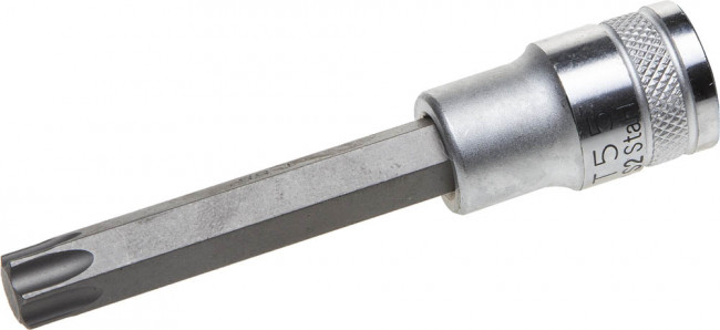 Торцовая бита-головка KRAFTOOL "INDUSTRIE QUALITAT", удлиненная, материал S2, TORX, сатинированная, 1/2", Т55 , ( 27906-55_z01 ) Торцовая бита-головка KRAFTOOL "INDUSTRIE QUALITAT", удлиненная, материал S2, TORX, сатинированная, 1/2", Т55 , ( 27906-55_z01 )