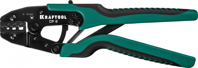 CP-2 пресс-клещи для втулочных наконечников 6 - 16 мм.кв, KRAFTOOL ( 45461-2 )
