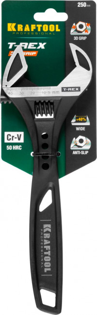 Ключ разводной силовой T-REX, 250 / 43 мм, KRAFTOOL ( 27254-25 )