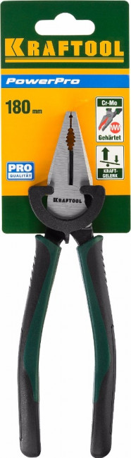 Плоскогубцы KRAFTOOL "PowerPro" комбинированные, CrMo-сталь, покрытие оксидированное с полировкой, 180мм, ( 22001-1-18_z01 ) Плоскогубцы KRAFTOOL "PowerPro" комбинированные, CrMo-сталь, покрытие оксидированное с полировкой, 180мм, ( 22001-1-18_z01 )