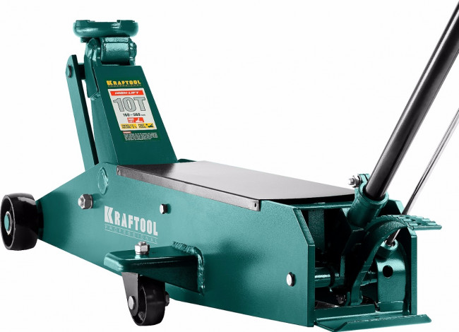 Домкрат гидравлический подкатной "High-Lift", удлиненный, 10т, 160-560мм, KRAFTOOL 43455-10,  ( 43455-10 )