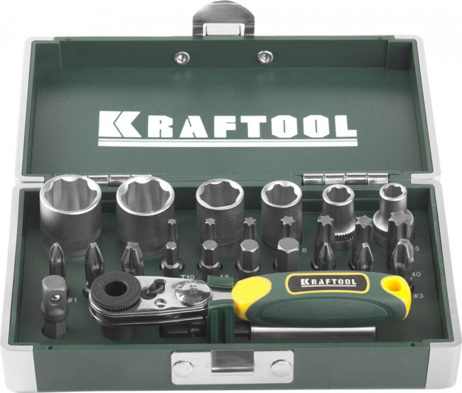 Набор бит "X-Drive", кованых, торсионных, KRAFTOOL, Cr-Mo, система насечек "NSS", 26 предм, в боксе,  ( 26065-H26 ) Набор бит "X-Drive", кованых, торсионных, KRAFTOOL, Cr-Mo, система насечек "NSS", 26 предм, в боксе,  ( 26065-H26 )