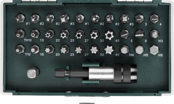 Набор бит "X-Drive", кованых, торсионных, KRAFTOOL, Cr-Mo, система насечек "NSS", 32 предм, в боксе,  ( 26065-H32 )