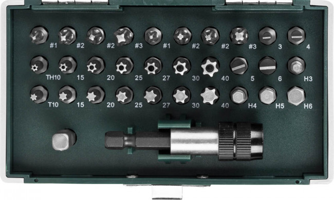 Набор бит "X-Drive", кованых, торсионных, KRAFTOOL, Cr-Mo, система насечек "NSS", 32 предм, в боксе,  ( 26065-H32 )