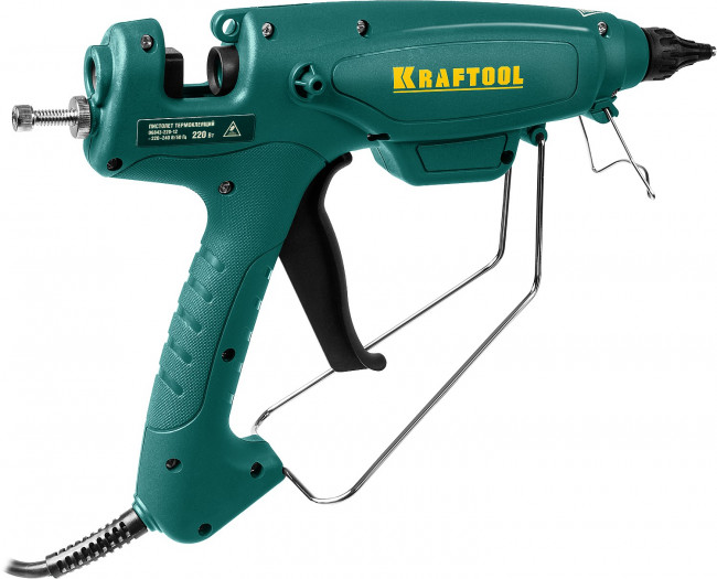 Пистолет клеевой (термоклеящий) "PRO", KRAFTOOL 06843-220-12, эл, двухкомп корпус, рабоч темп 193град, выход клея 1,2кг/час, d=12мм, 220Вт, ( 06843-220-12 ) Пистолет клеевой (термоклеящий) "PRO", KRAFTOOL 06843-220-12, эл, двухкомп корпус, рабоч темп 193град, выход клея 1,2кг/час, d=12мм, 220Вт, ( 06843-220-12 )