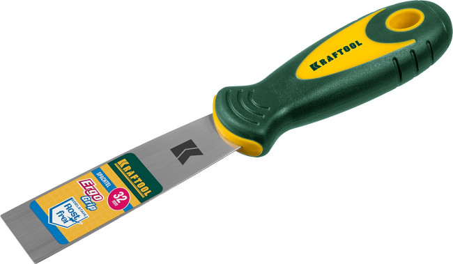 Шпательная лопатка KRAFTOOL с 2-компонент ручк, профилиров нержав полотно, 32мм,  ( 10035-030 ) Шпательная лопатка KRAFTOOL с 2-компонент ручк, профилиров нержав полотно, 32мм,  ( 10035-030 )
