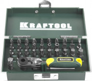 Набор бит "X-Drive", кованых, торсионных, KRAFTOOL, Cr-Mo, система насечек "NSS", 33 предм, в боксе,  ( 26065-H33 )