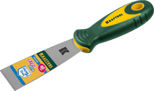 Шпательная лопатка KRAFTOOL с 2-компонент ручк, профилиров нержав полотно, 40мм,  ( 10035-040 ) Шпательная лопатка KRAFTOOL с 2-компонент ручк, профилиров нержав полотно, 40мм,  ( 10035-040 )