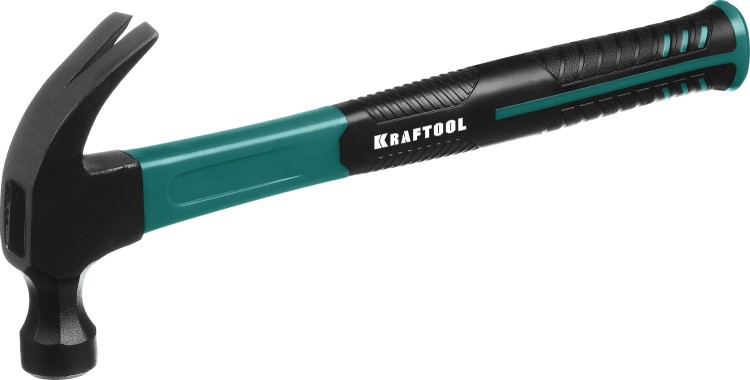 KRAFTOOL Fiberglass 450 г молоток-гвоздодёр столярный c фиберглассовой рукояткой ( 20265-45 )