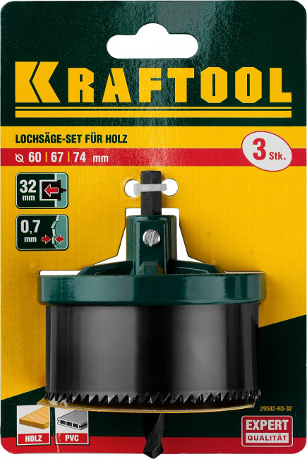 Пила сегментная наборная KRAFTOOL по дереву, 3 полотна: 60-67-74x32 мм, ( 29582-H3-32 ) Пила сегментная наборная KRAFTOOL по дереву, 3 полотна: 60-67-74x32 мм, ( 29582-H3-32 )
