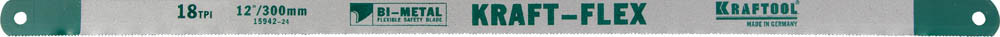Полотно KRAFTOOL "KRAFT-FLEX" по металлу, Bi-Metal, 18TPI, 300 мм, 10 шт,  ( 15942-18-S10 ) Полотно KRAFTOOL "KRAFT-FLEX" по металлу, Bi-Metal, 18TPI, 300 мм, 10 шт,  ( 15942-18-S10 )