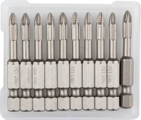 Биты "X-DRIVE" торсионные кованые, обточенные, KRAFTOOL 26123-1-50-10, Cr-Mo сталь, тип хвостовика E 1/4", PZ1, 50мм, 10шт,  ( 26123-1-50-10 )