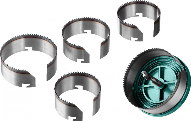 Пила сегментная наборная KRAFTOOL по дереву, 5 полотен: 68-74-80-90-100x32 мм, ( 29584-H5-32 ) Пила сегментная наборная KRAFTOOL по дереву, 5 полотен: 68-74-80-90-100x32 мм, ( 29584-H5-32 )