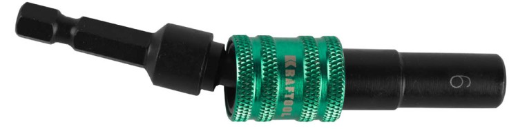 Бита KRAFTOOL "EXPERT" с торцовой головкой, шарнирная, с магнитным держателем, хвостовик E 1/4", 6мм, 1шт ,  ( 26395-06 )