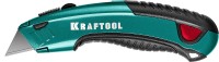 KRAFTOOL GRAND-24, универсальный нож с автостопом, 2 трап. лезвия А24 ( 09241_z02 )