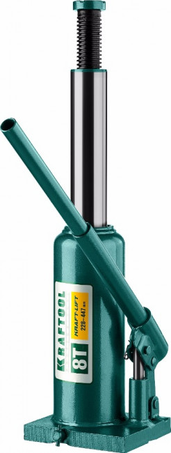 Домкрат гидравлический бутылочный "Kraft-Lift", сварной, 8т, 228-447мм, KRAFTOOL 43462-8,  ( 43462-8_z01 )