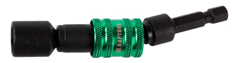 Бита KRAFTOOL "EXPERT" с торцовой головкой, шарнирная, с магнитным держателем, хвостовик E 1/4", 12мм, 1шт,  ( 26395-12 )