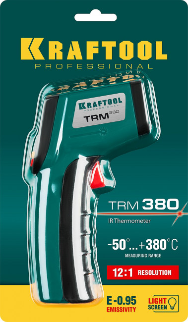 Пирометр инфракрасный TRM-380, KRAFTOOL 45707-380, -50°С +380°С ( 45707-380 )