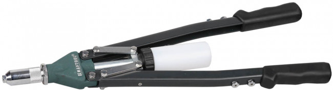 Заклепочник двуручный силовой, KRAFTOOL "RS-55" 31179, d=2,4-6,4мм для вытяжных заклепок из алюминия, стали, нерж cтали, усил литой корпус, контейнер,  ( 31179 )