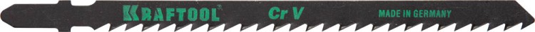 Полотна KRAFTOOL, T344D, для эл/лобзика, Cr-V, по дереву, ДВП, ДСП, быстрый рез, EU-хвост., шаг 4мм, 110мм, 2шт,  ( 159522-4 )