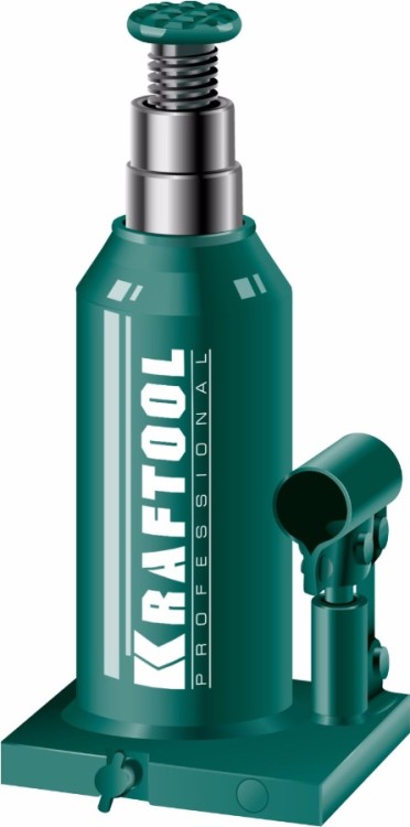 Домкрат гидравлический бутылочный "Double Ram", сварной, телескопический, 8т, 170-430мм, KRAFTOOL 43463-8,  ( 43463-8 )