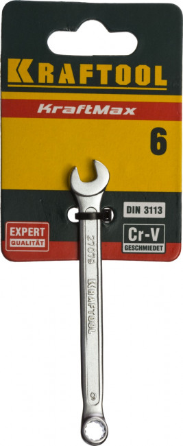 Комбинированный гаечный ключ 6 мм, KRAFTOOL,  ( 27079-06 )