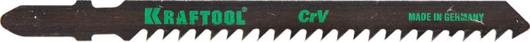 Полотна KRAFTOOL, T144D, для эл/лобзика, Cr-V, по дереву, ДВП, ДСП, быстрый рез, EU-хвост., шаг 4мм, 75мм, 2шт,  ( 159521-4 )