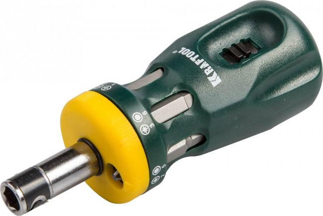 Набор KRAFTOOL Отвертка "BIT LOCK" реверсивная с битами, 12-в-1  ,  ( 26161-H13 )