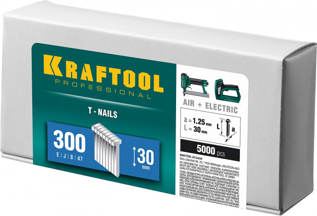 KRAFTOOL 30 мм гвозди для нейлера тип 300, 5000 шт, ( 31785-30 ) KRAFTOOL 30 мм гвозди для нейлера тип 300, 5000 шт, ( 31785-30 )