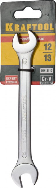 Рожковый гаечный ключ 12 х 13 мм, KRAFTOOL,  ( 27033-12-13 )