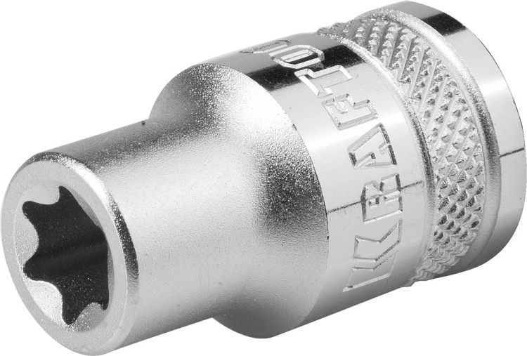 Торцовая головка KRAFTOOL "INDUSTRIE QUALITAT", Cr-V, внешний TORX, хромосатинированная, 1/2", Е 14,  ( 27810-14_z01 )