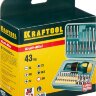 Набор KRAFTOOL Отвертка реверсивная с битами и торцовыми головками и сверлами, 43 предм,  ( 25556-H43 )