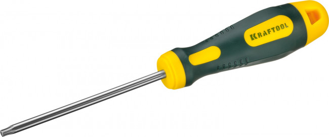 Отвертка KRAFTOOL, Cr-Mo-V сталь, двухкомпонентная противоскользящая рукоятка, TORX Hole, №25x100мм, ( 250077-25-100 ) Отвертка KRAFTOOL, Cr-Mo-V сталь, двухкомпонентная противоскользящая рукоятка, TORX Hole, №25x100мм, ( 250077-25-100 )