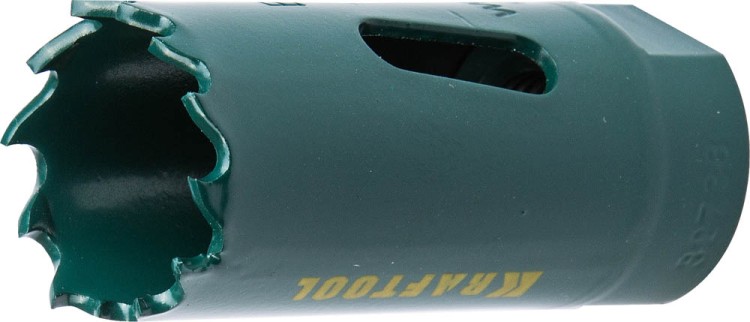 Коронка KRAFTOOL "EXPERT" биметаллическая, прогрессивное расположение зубьев, d 19мм ,  ( 29521-019 )