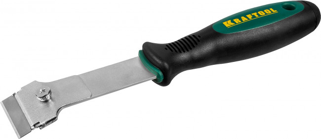 Скребок профессиональный с двухкомпонентной рукояткой, KRAFTOOL 085411, тип лезвия H01, 40мм,  ( 085411 )