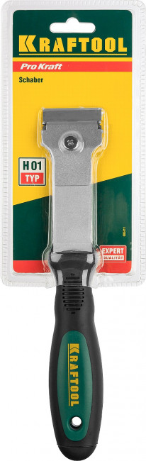 Скребок профессиональный с двухкомпонентной рукояткой, KRAFTOOL 085411, тип лезвия H01, 40мм,  ( 085411 )