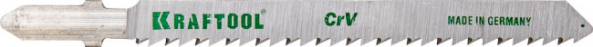 Полотна KRAFTOOL, T101B, для эл/лобзика, Cr-V, по дереву, ДСП, ДВП, чистый рез, EU-хвост., шаг 2,5мм, 75мм, 2шт,  ( 159511-2,5 )